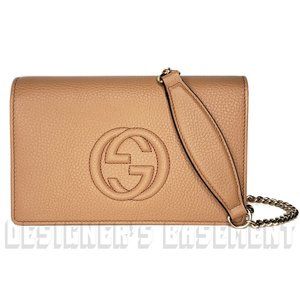 SOLD GUCCI beige pebbled leather SOHO Bag (SOLD- bag is cross posted)